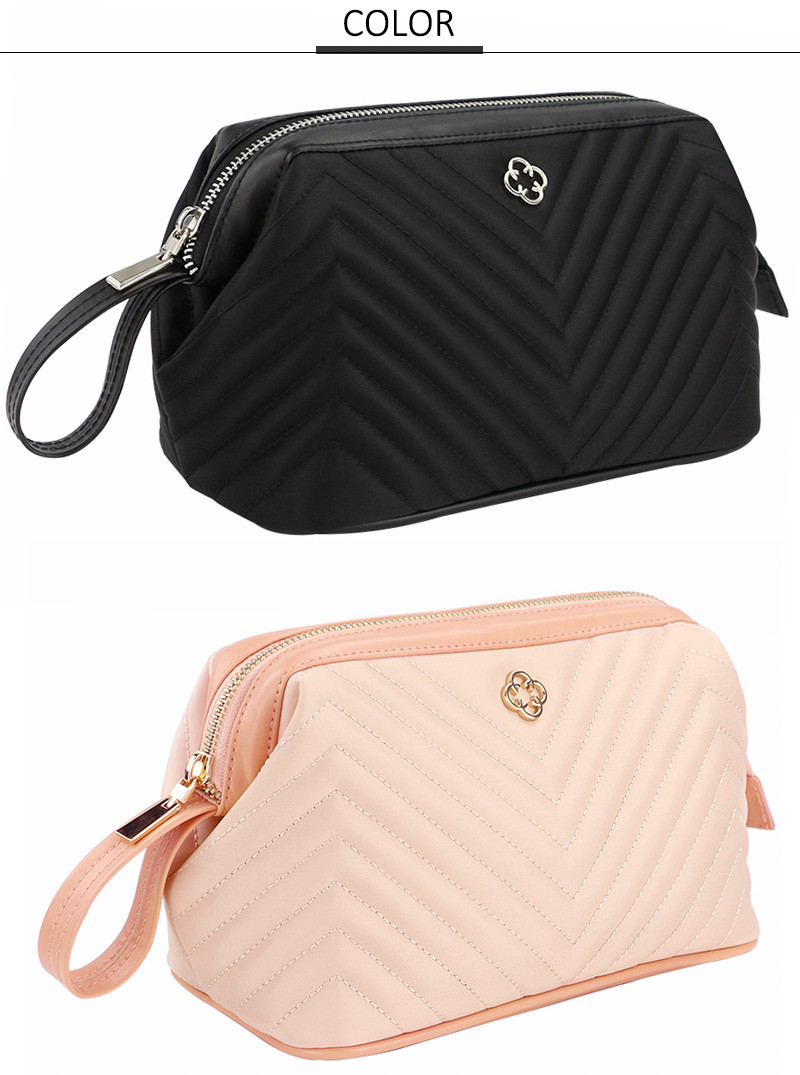 Black Luxury Professional Cosmetic Bag Waterproof Portable Travel