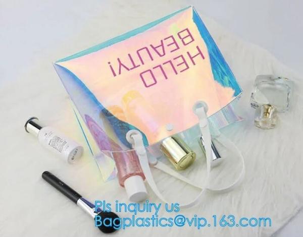 Women Summer Beach Bag Vinyl PVC Transparent Small Tote Handbags Shopping