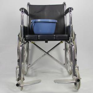 Wholesale Two In One Multifunctional Folding Steel Wheelchair Commode Chair from china suppliers