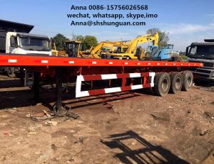Wholesale 20 Ft Tri Axles Used Truck Trailers Single Drum Roller For Transportation from china suppliers
