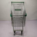 PU Wheels Grocery Shopping Trolley 210L Metal Shopping Cart With Beverage