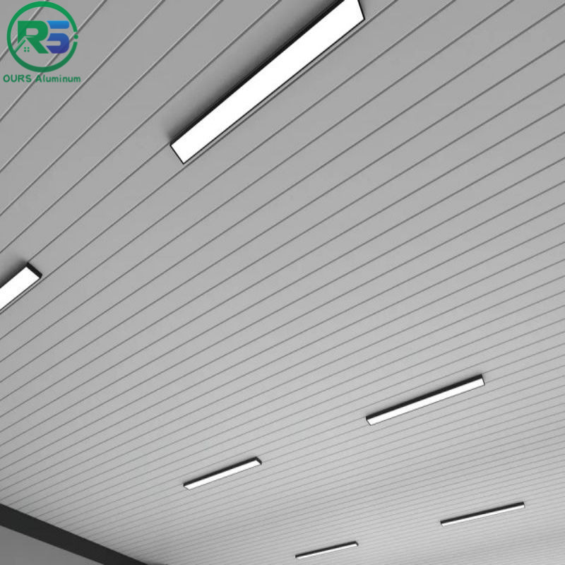 White Powder Coated 15mm Aluminium Strip Ceiling H Shaped Sheet Metal Ceiling