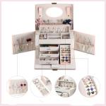 White Fashion Jewelry Box Display Cases Multipurpose Jewellery Showcase Box