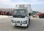 3-5 Tons ISUZU 4×2 Refrigerated Van Truck , Freezer Box Vehicle For Meat / Fish