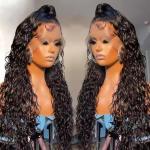 Deep Water Wave Lace Front Human Hair Wigs Pre Plucked Human Hair Wig