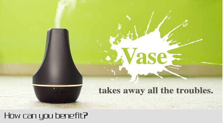Vase Shape 100ml Essential Oil Diffuser And Humidifier