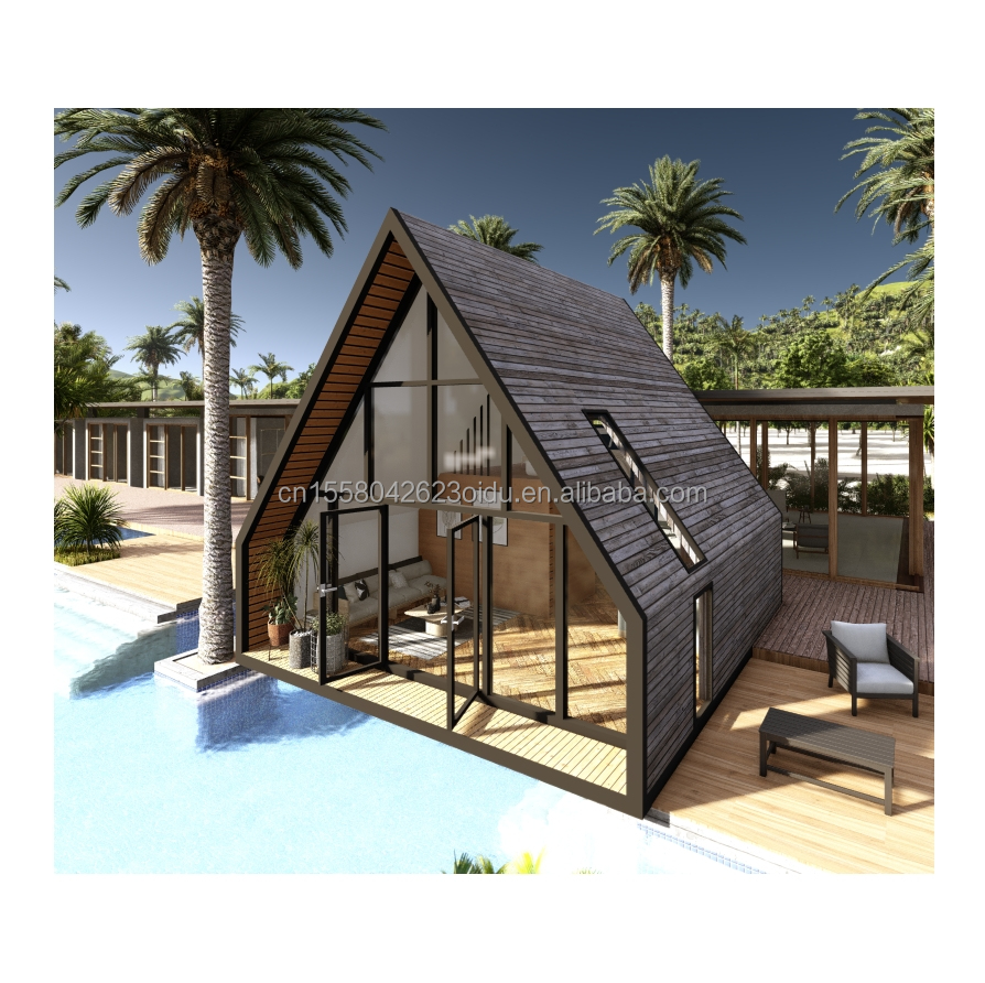 20ft or 40ft Outdoor Steel Shipping Container Other Modern Design Triangle Container House for Hotel or Couples' Holiday