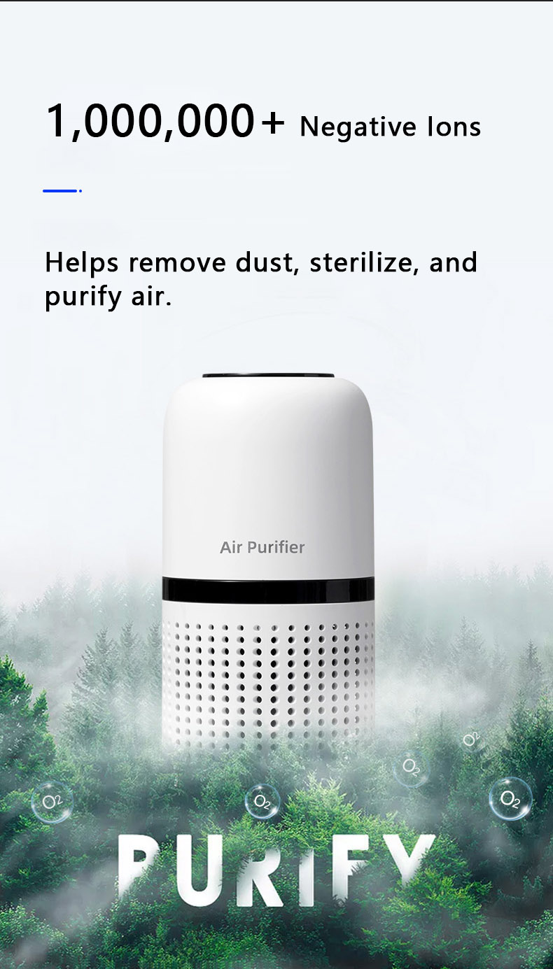 HOMEFISH Anion Car Air Purifier USB Charge DC5V/1000mAh