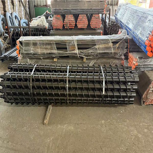 Twist Drill Pipe Length 1-6m Rotary Borehole Mining Machinery Parts Spiral Drilling Rod