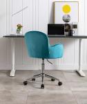 Blue Tomile Spinny Office Chair Velvet Swivel Desk Chair High End