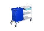 Linen Three Shelves Medical Bio Waste Trolley easy handle