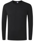 Plain Polyester T Shirts Clothing Round Neck Full Sleeve T Shirt 200g