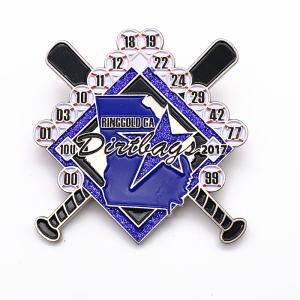 Wholesale Dye Black Metal Sports Trading Pins Iron Soft Enamel Glitter Safety Pins from china suppliers