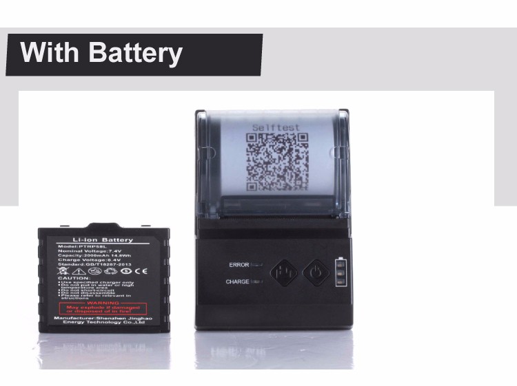 2021 80mm POS Thermal Receipt Printer for 1D/2D Barcode and 90mm/sec Black Print Speed
