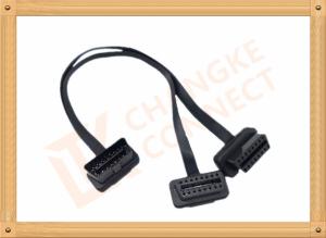 Wholesale Y Type male to female OBD Extension Cable Flat OBD 16 Pin CK-MF08Y02 from china suppliers