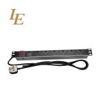 250v UK Type 13A 1u Pdu For Rack Surge Protection