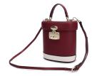 Bucket Lady Collision Color Women'S Leather Shoulder Handbags Cross Body
