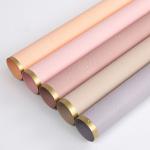 Matt Florist Wrapping Paper 50 Micron Bouquet Wrap Sheets With Golden Border