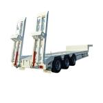 100 Tons Capacity Container Flat Semi Trailer Deck Gooseneck Low Bed Truck