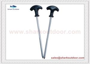 Wholesale Metal Forged Galvanized Hiking Tent Accessories Screw Rock peg With Black head from china suppliers