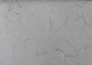 Home Decorate Quartz Stone Countertops Flat / Eased Eedge White Mirror Fleck