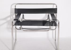 Wholesale Saddle Stainless Steel Lounge Chair Living Room Metal And Leather Armchair from china suppliers