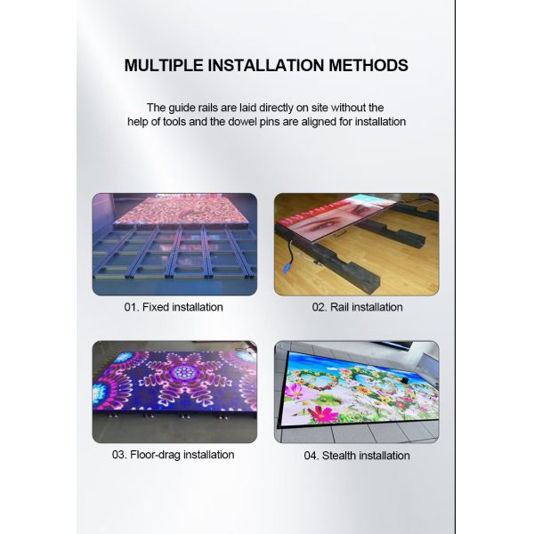 Mall Stage Floor Dynamic Electronic Display Waterproof Interactive Dance Floor LED Floor Tile Screen