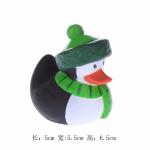 Floating Christmas Miniature Rubber Ducks Ornament Eco - Friendly PVC Toy