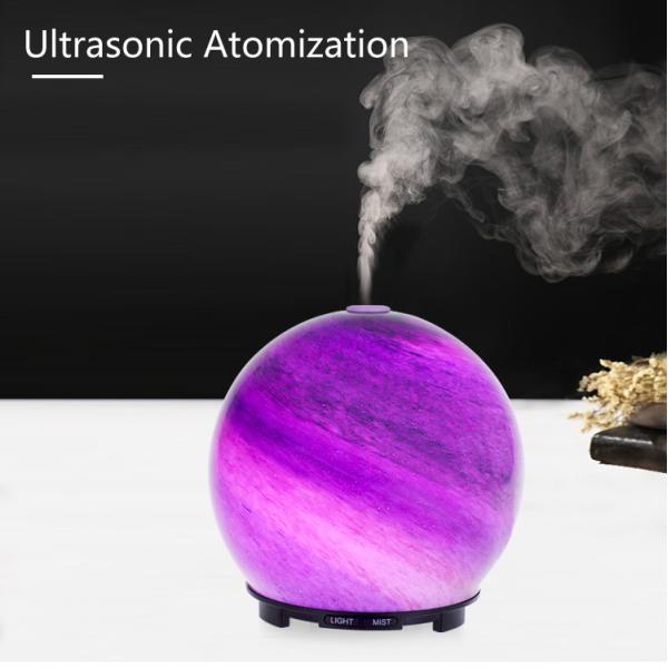Ball Shape 30-70ml/H led Glass Aroma Diffuser 7 Color Night Light