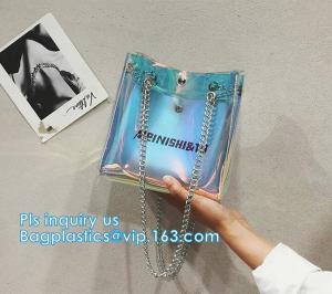 Wholesale High quality unique PVC PU ladies bag handbag, 100% Clear Purse PVC Beach Clear Handbags, women's bag/handbag/traveling from china suppliers