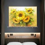 Palette Knife Sunflower Oil Paintings Floral Wall Art Paintings For Bedroom