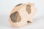 Carved Oak Beech Wooden Pig Toy Colourful Hand Eye Coordination Training