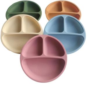 Wholesale Divided Multi Compartment Lunch Box Silicone Suction Plates For Babies from china suppliers