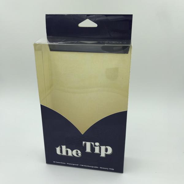 Paperboard Packaging Box Lock Bottom With PVC Window And Hanger