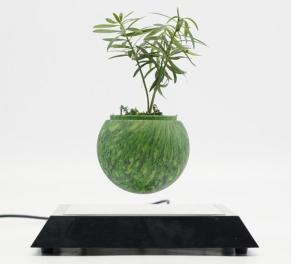 Wholesale square base rotating magnetic floating levitation air bonsai flowerpot pot planters from china suppliers
