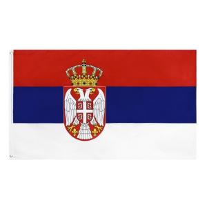 Wholesale Fade Resistant Knit Polyester Serbia Country Flag from china suppliers