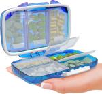 Travel Pill Organizer - Moisture Proof Pill Holder Daily Medicine Organizer Box