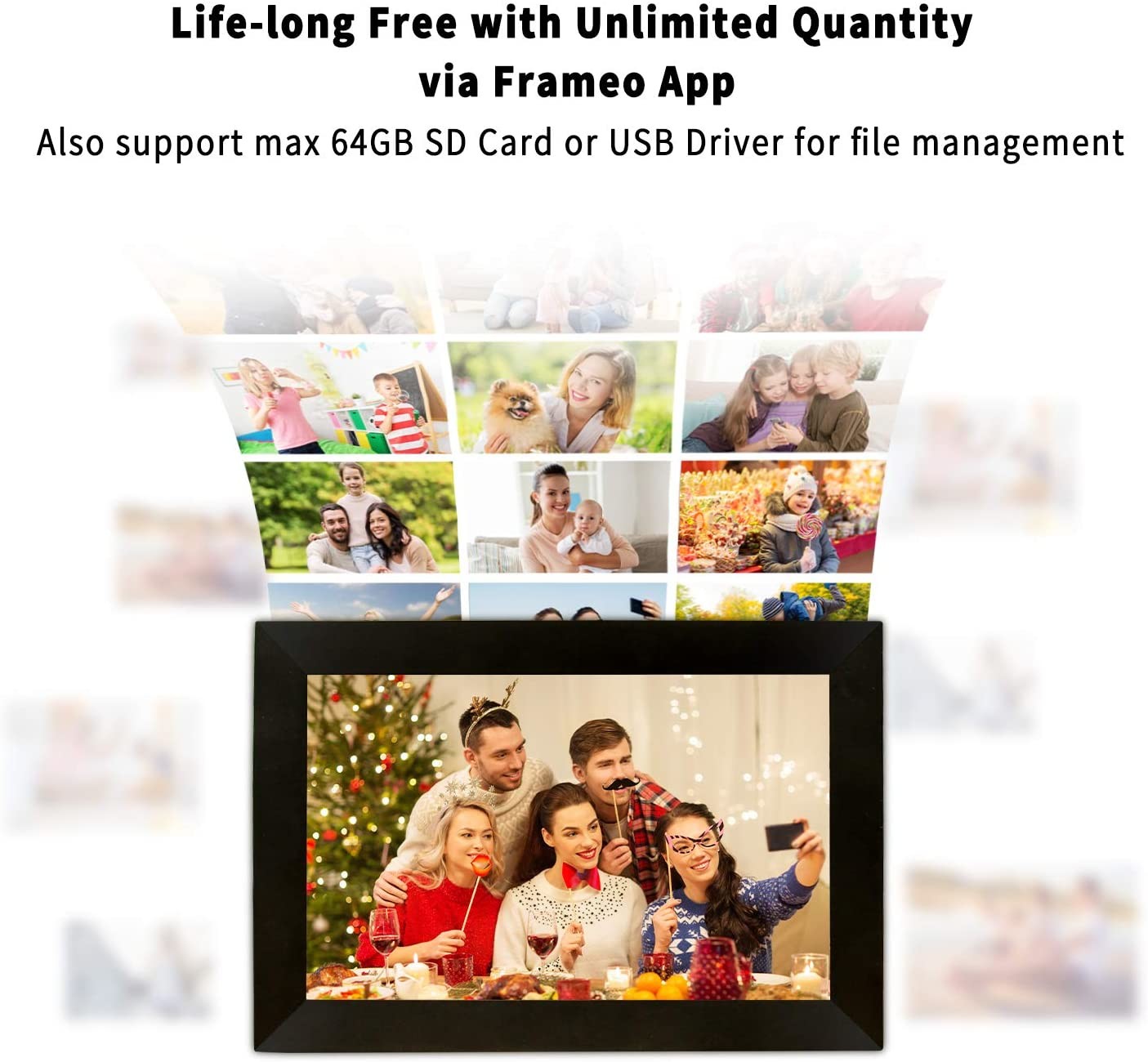 10 Inch Touch Screen Digital Picture Frame Signage For RM/RMVB/AVI/MPG/MPEG Format