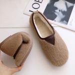 Pregnant Women Cotton Soft Soled Shoes Flat Bottomed Plus Velvet Warm Peasy
