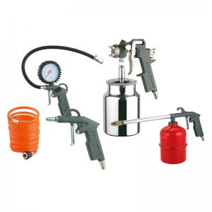 China W-2000A5-S 5PCS Air Tool Kit With Suction Spray Gun Double Blister With Washing Blowing Inflating Gun on sale