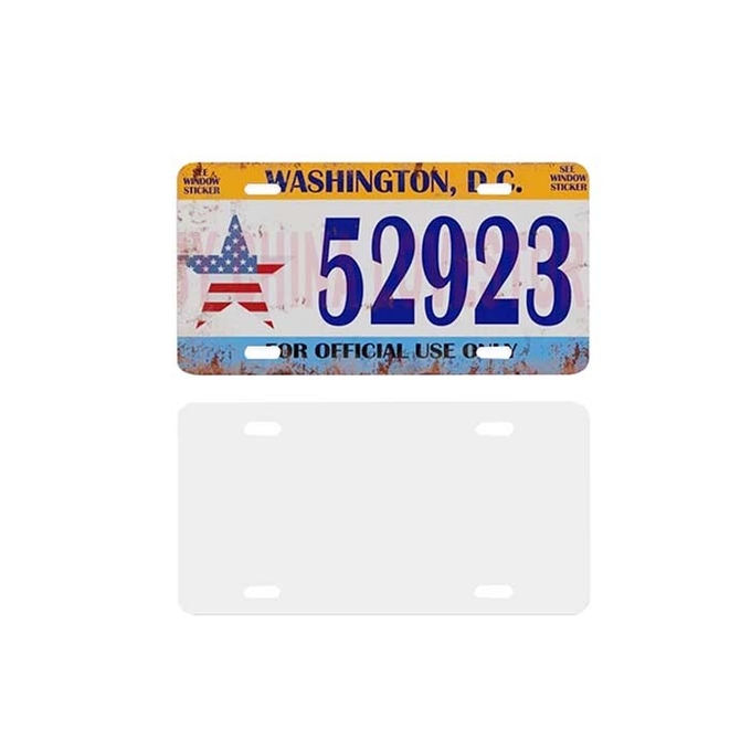 Customized Various Sizes Of Sublimation Blank License Plates And Frames