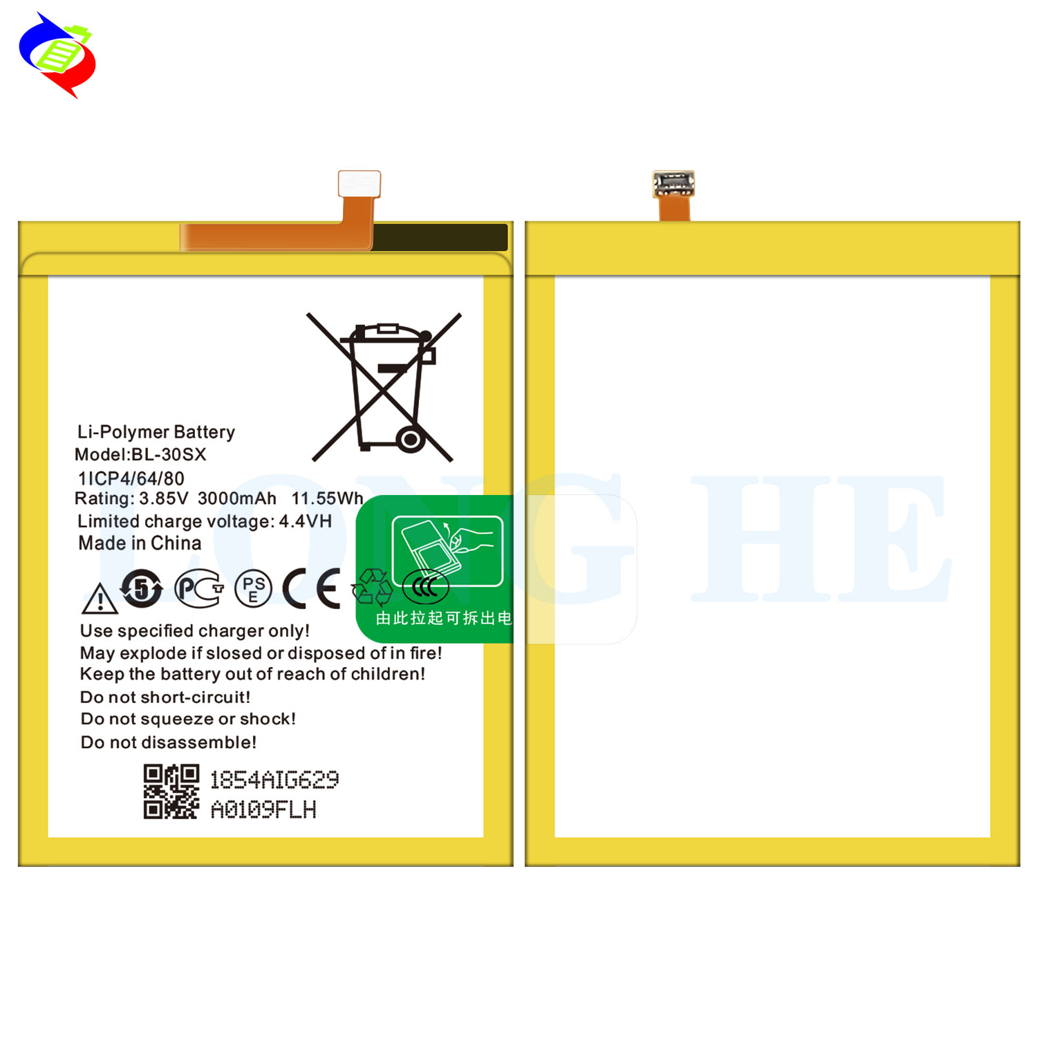 BL-30SX 3000mAh 3.85V Recharge 0 Cycle Battery for Infinix X522 Mobile Phone Models