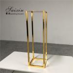 ZT-369 Hot sale square gold metal flower stand for wedding decoration