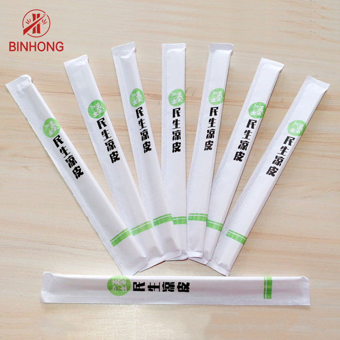 Eco Frindly Natural Bamboo Chopsticks Sushi Stick With Paper Package