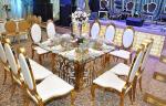 Golden 201 Dining Chairs With Stainless Steel Legs 6.5kg