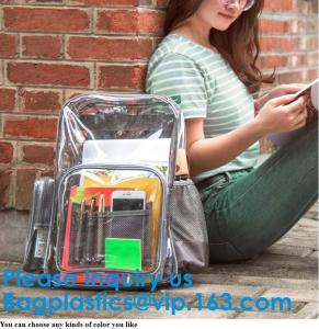 Wholesale PVC Clear Transparent Plastic School Bag Backpack For Kids Children,Fashion PVC Holographic Lady Strapping School Bag Backpa from china suppliers