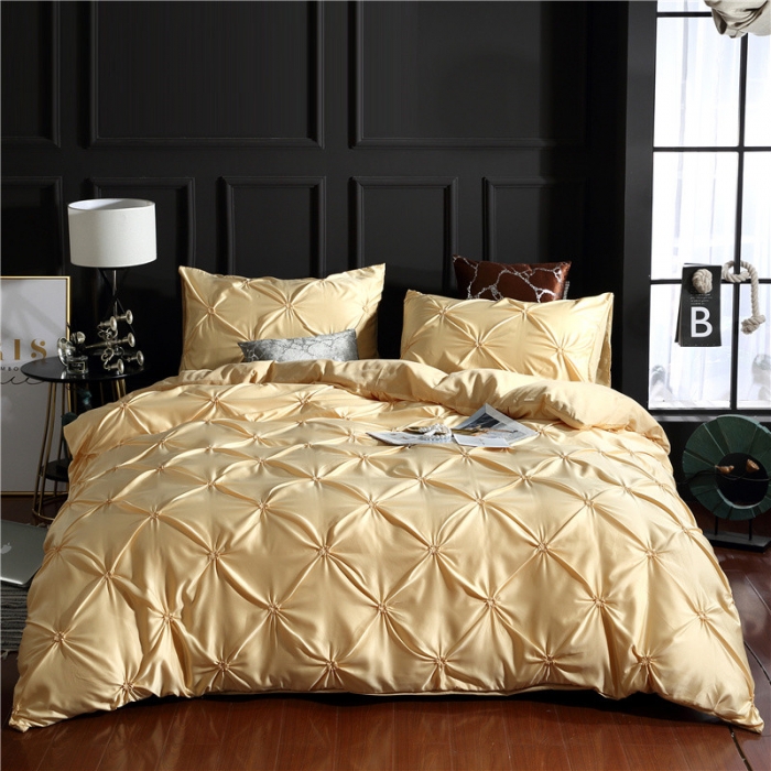 3d Luxury Style Hotel Home White Euro Duvet Cover With Pillowcase Cover 3pcs Bedding Set