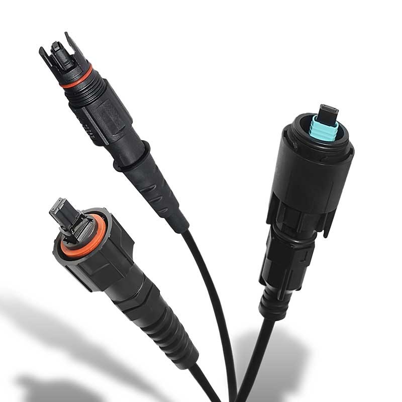 12/24F 30m Optitap H Connector MPO To LC Patch Cable