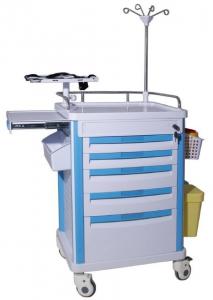 Wholesale ABS Utility Equipment Emergency Crash Cart Furniture OEM Design With Trash Can from china suppliers