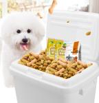 Pet food plastic pails with lid, dog /cat food plastic bucket/barrels, square